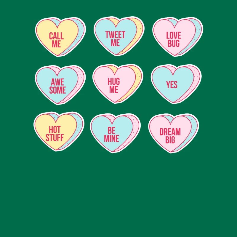 Joyeuse Saint-Valentin Candy Conversation Coeurs