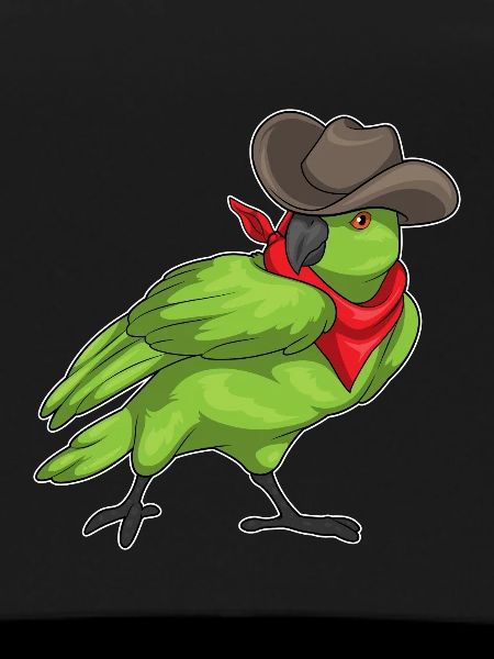 Papagei Cowboy Cowboyhut