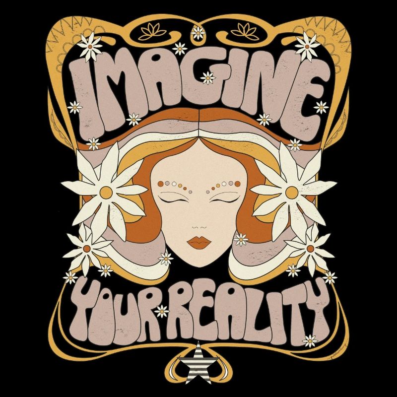 Imagine retro psychedelic vintage design