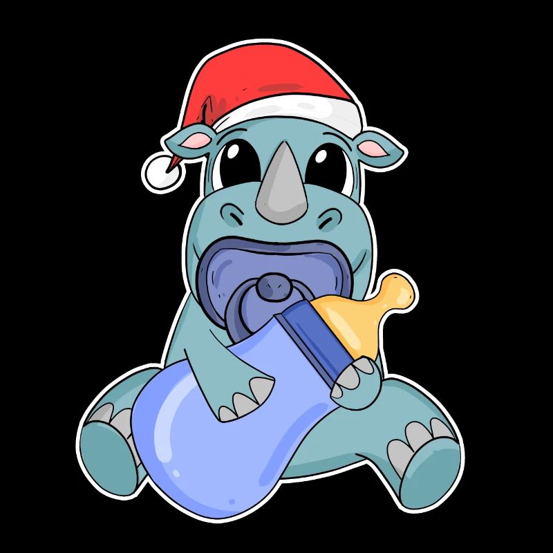 Rhinocéros bébé Noël