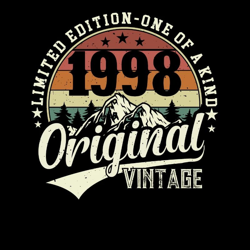 Stilvoller Retro-Look: 1998 Geburtstagsshirt