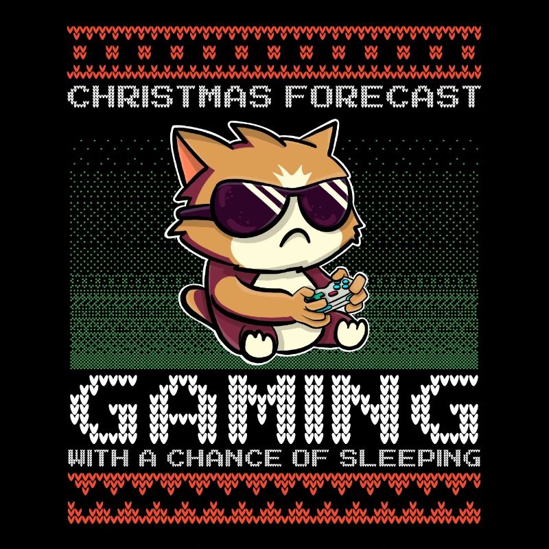 Drôle Noël Prévision Chat De Jeu Laid Noël