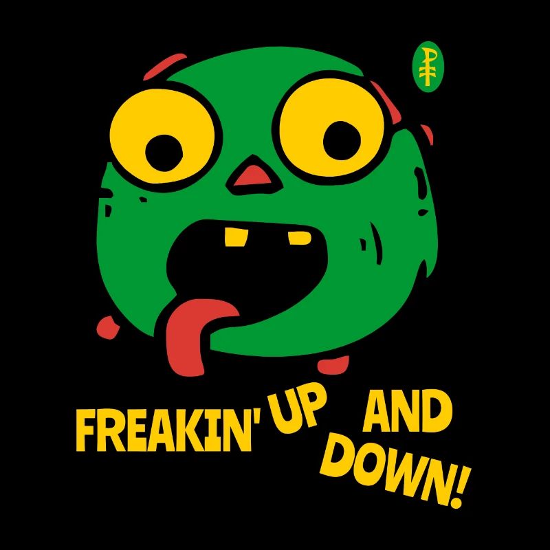 Monstre de dessin animé Freakin' Up and Down