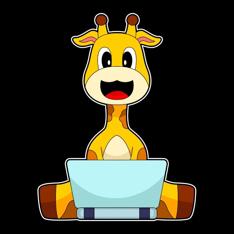 Ordinateur portable girafe
