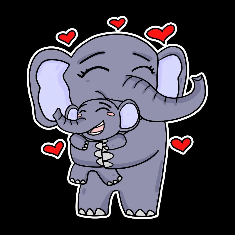 Famille d’éléphants - Éléphant avec bébé - Éléphant