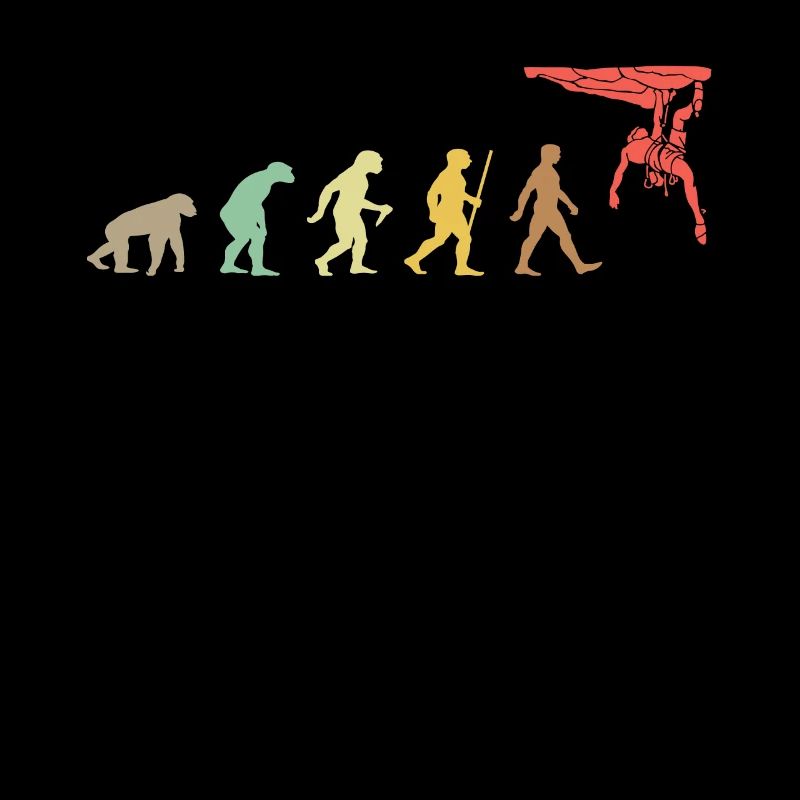 Climbing Retro Rock Climbing Evolution Climber