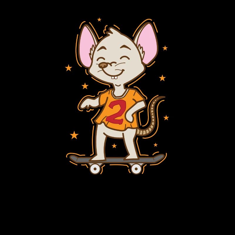 Mouse on the skateboard Pet