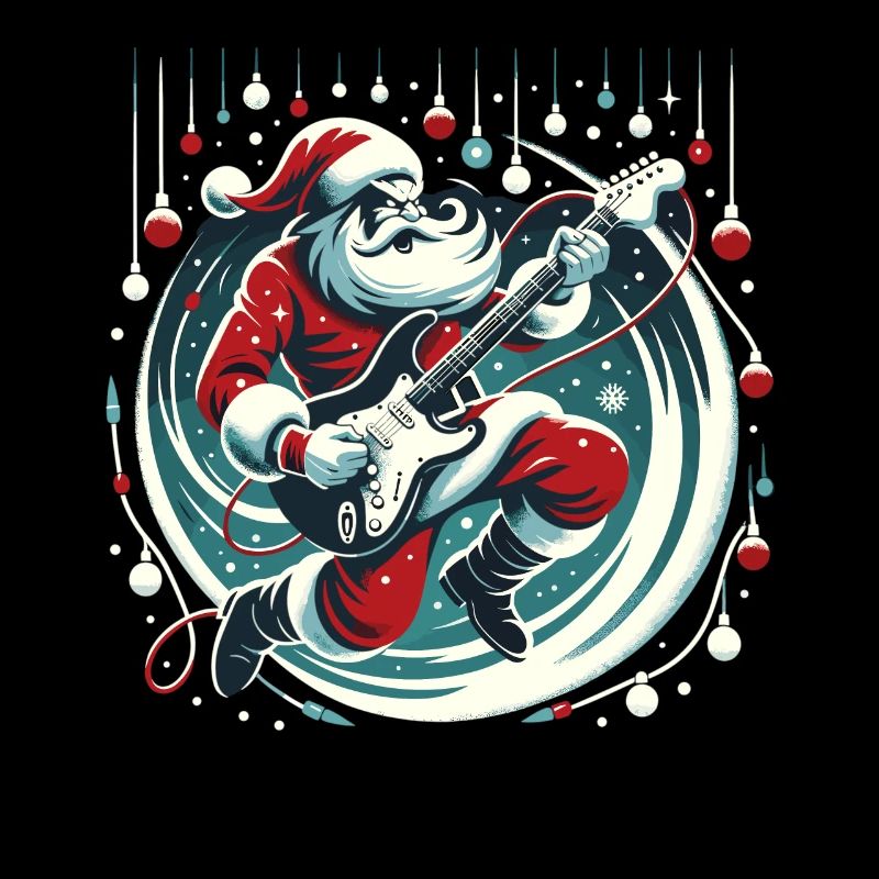 Guitariste Père Noël Guitariste
