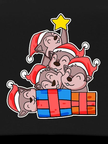 Squirrel Christmas Tree Christmas
