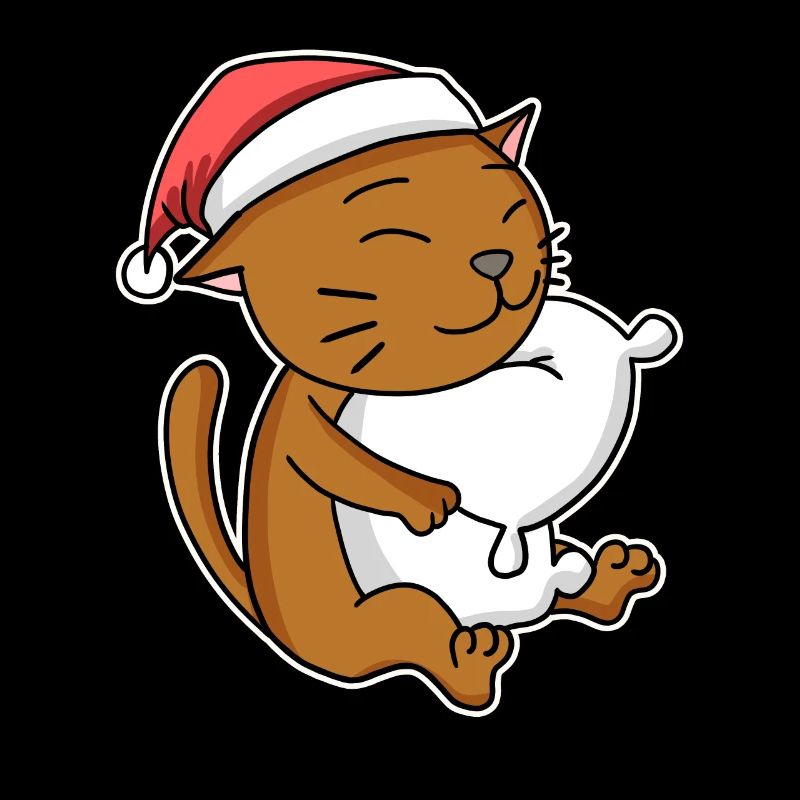 Chat, Mignon, Chat Abyssin, Fatigué, Noël
