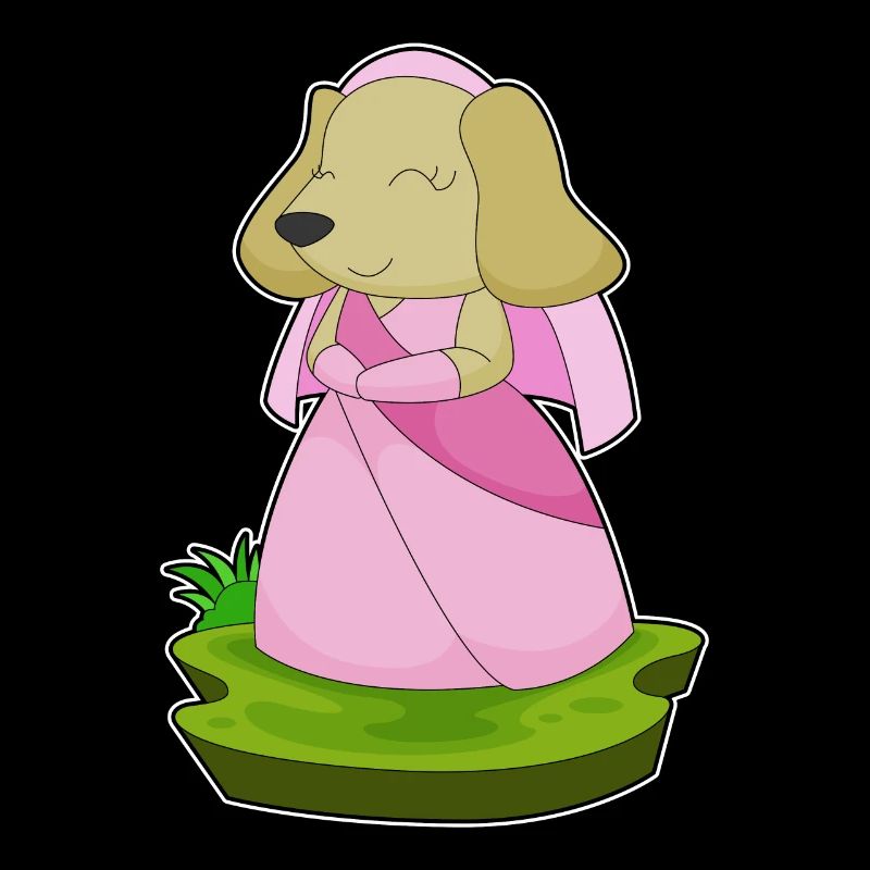 Chien voile de mariée mariage