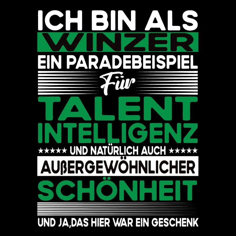 Winzer Bescheiden - Lustiger Spruch