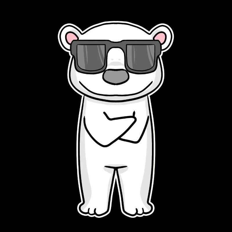 Eisbär mit Brille