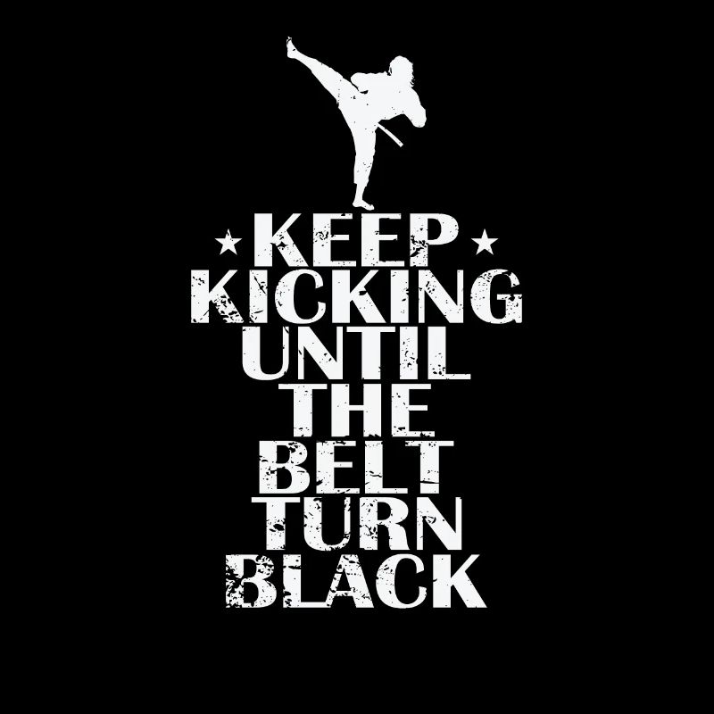 Continuez à donner des coups de pied jusqu’à ce que la ceinture devienne noire Taekwondo