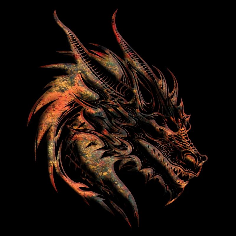 Fantasy Drache Anime Drachenkopf Mythisches Reptil
