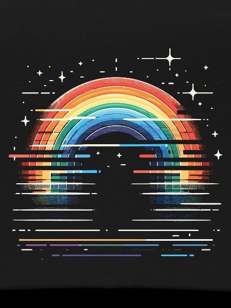 Rainbow Star Glitter
