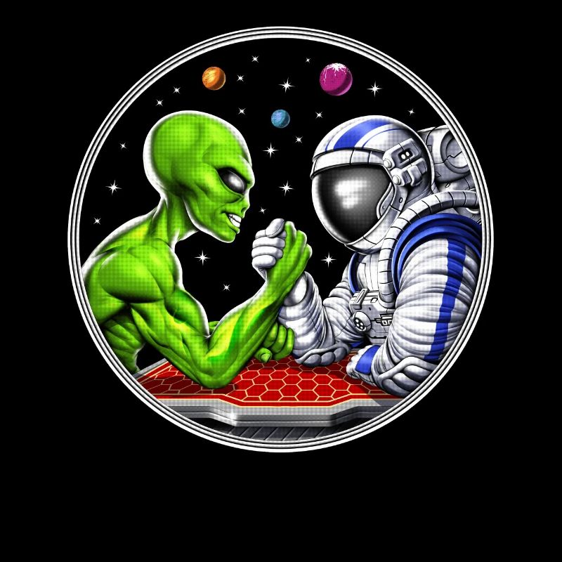 Alien Astronaut Arm Wrestling
