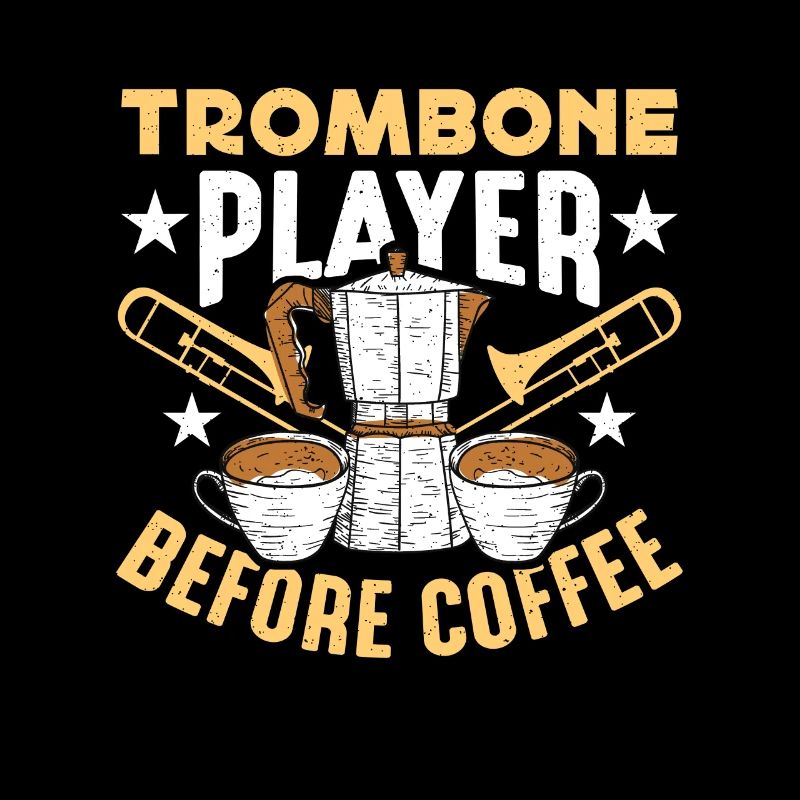 Trombone Player Before Marching Band Coffee Lover