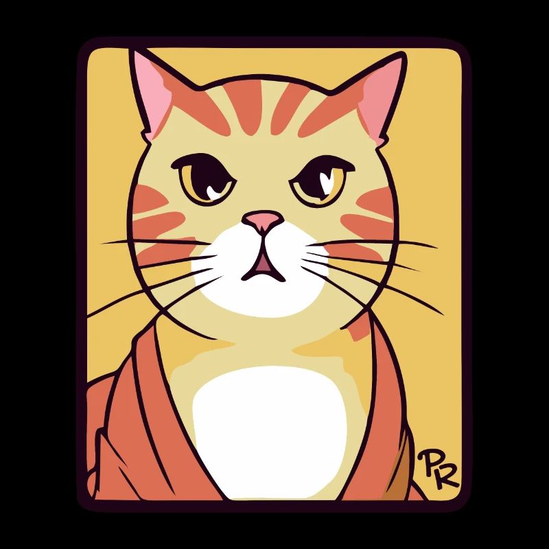 Chat de dessin animé simple et cool