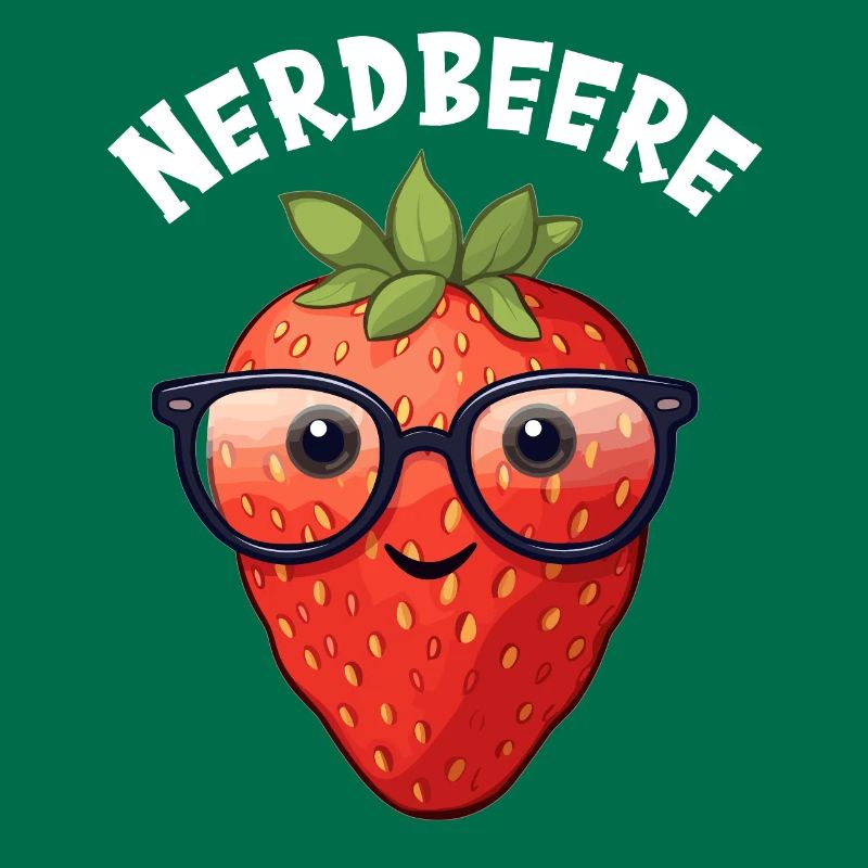 Nerdbeere Junge Mädchen Nerdy Nerd Erdbeere