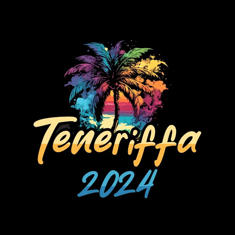 Tenerife 2024 Palm Trees Multicoloured