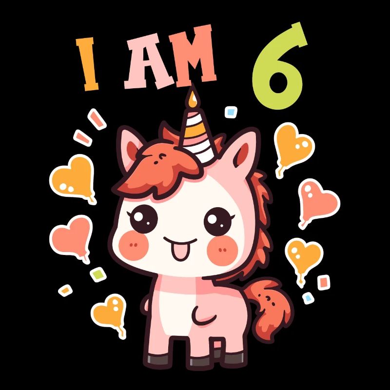 Ich bin 6 Jahre alt Pferde Pferd 6. Geburtstag