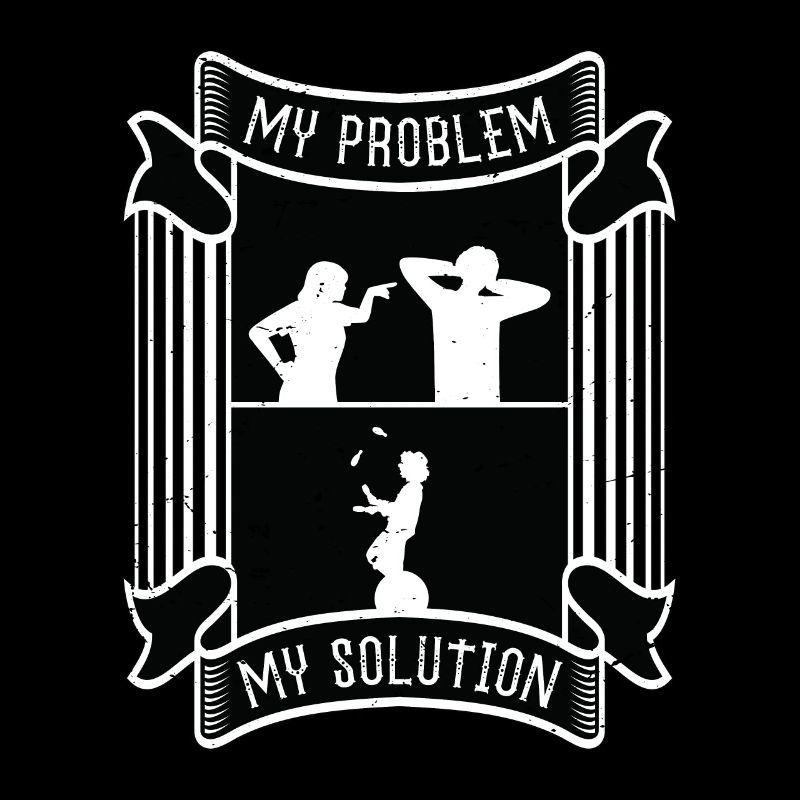 Circus Clown My Problem My Solution Pictogram Dad