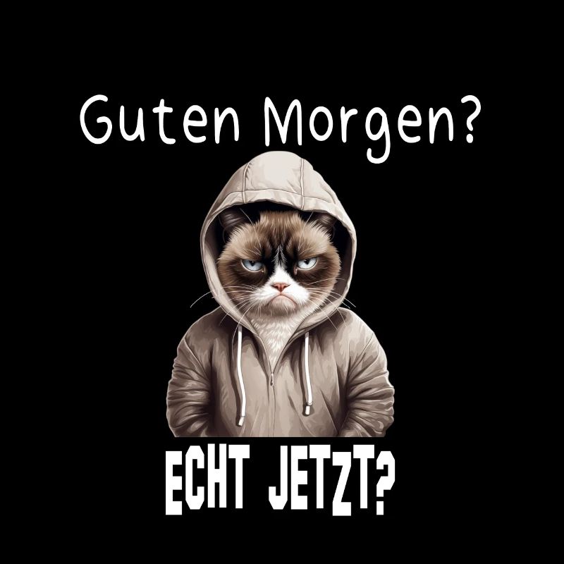 Langschläfer und Morgenmuffel grummelige Katze