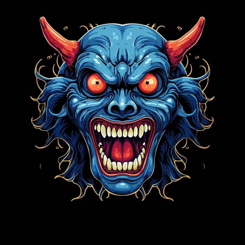 Japanischer Hannya Dämon Samurai Warrior Oni Maske