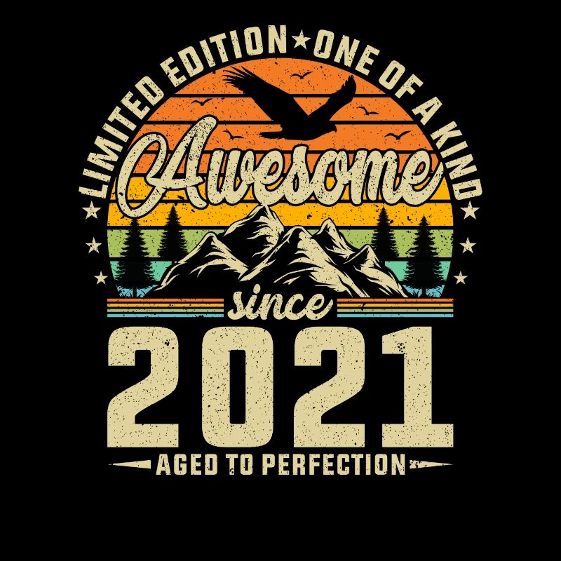Design d’anniversaire rétro créatif 2021