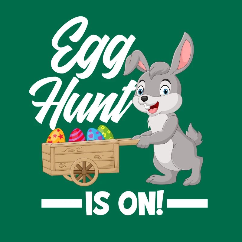 Easter Eggs Chasing Easter Bunny Easter