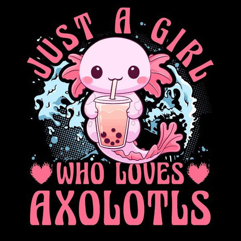 Nur ein Mädchen, das Axolotl liebt