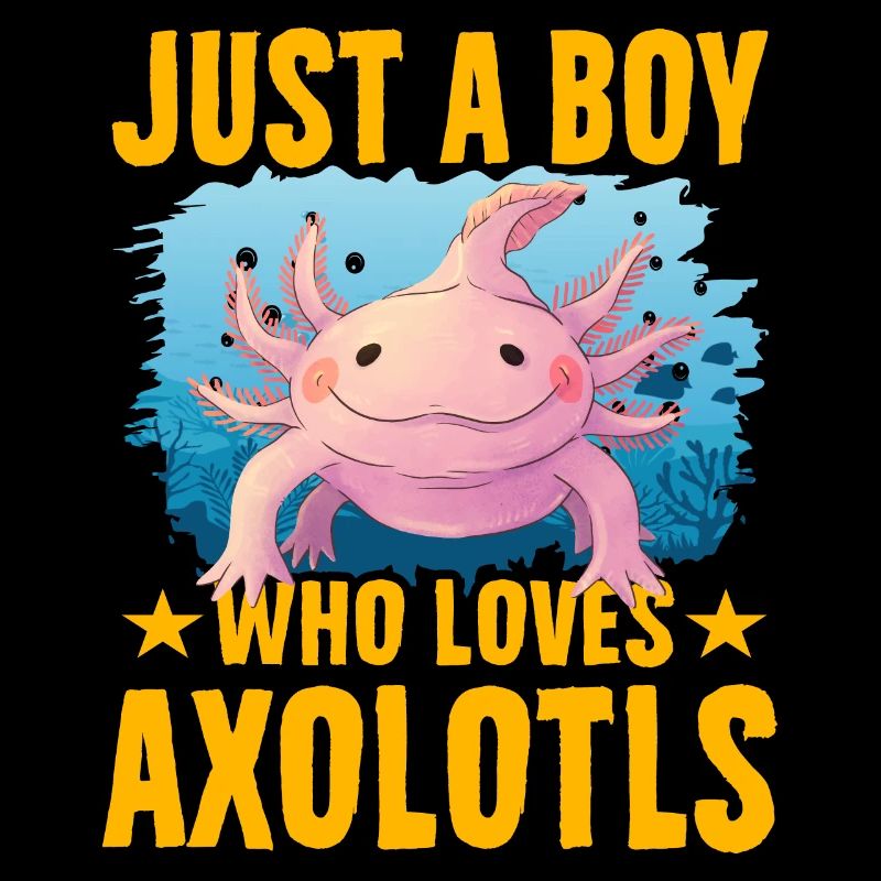 Nur ein Junge, der Axolotl liebt