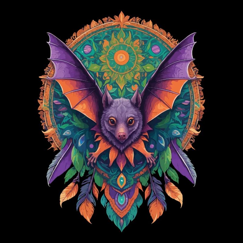 Flying Fox Mandala Dream Catcher Design