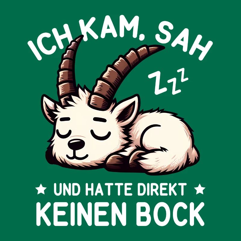 Süßer schlafender Steinbock hat null Bock