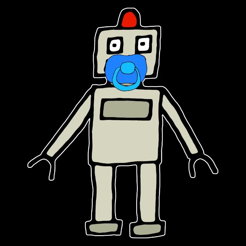 Bébé robot avec tétine