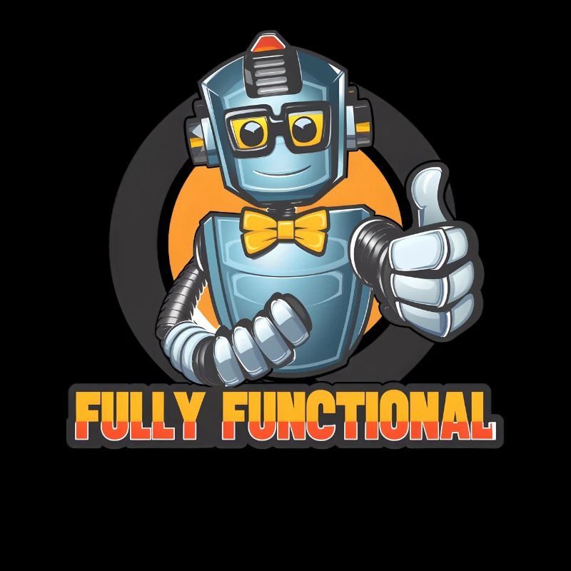 Robot with Bowtie & Glasses Thumbs-Up Tee Design