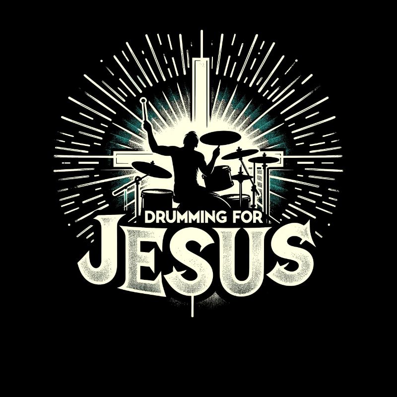 Drum Player Jesus Drum set Pick Jesus Drums Player