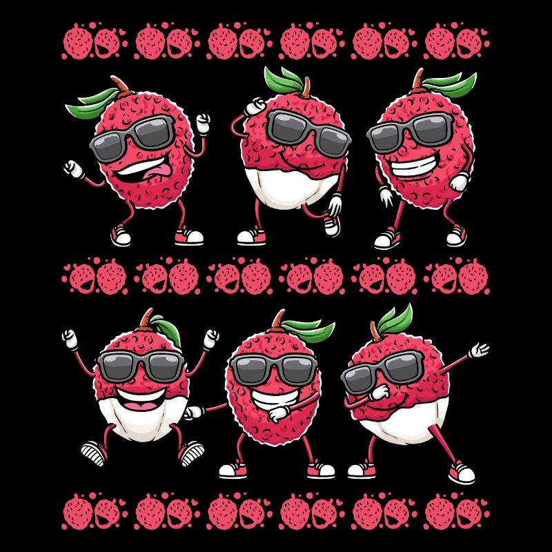 Dancing lychee with sunglasses lychees