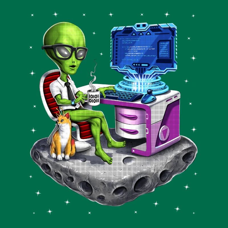 Weltraum-Alien-Programmierer