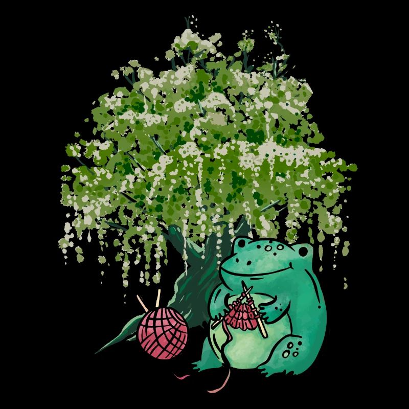 Frog Knitting Needle Knitting Needlework