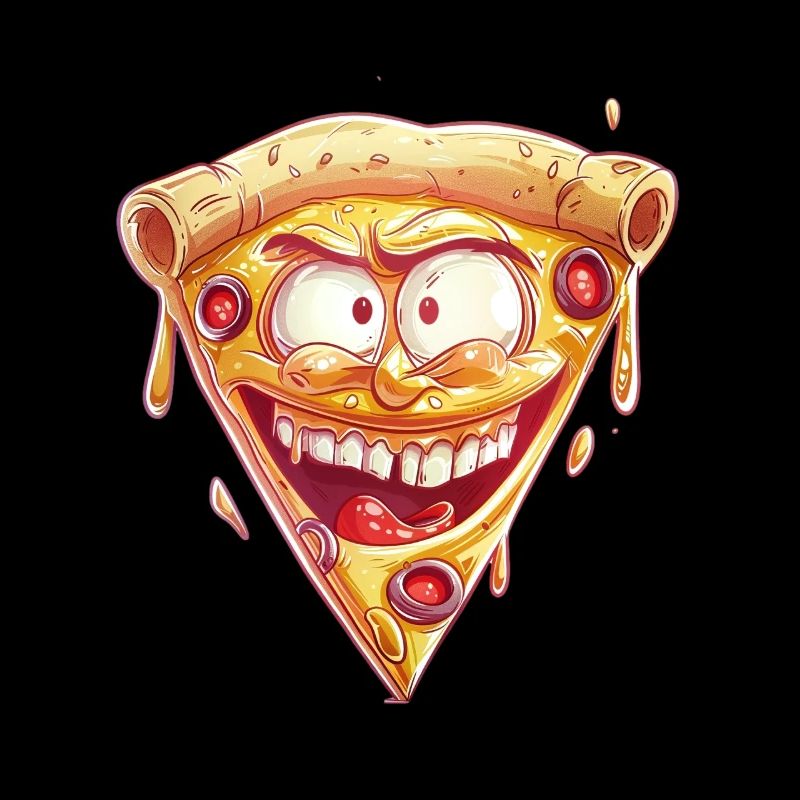 Crazy Pizza With Funny Face