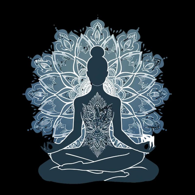 Le silence du yoga : une silhouette en pose avec M