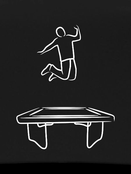 Funny trampoline jumper