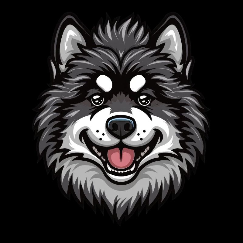 Wolfspitz Keeshond | Cartoon Artwork