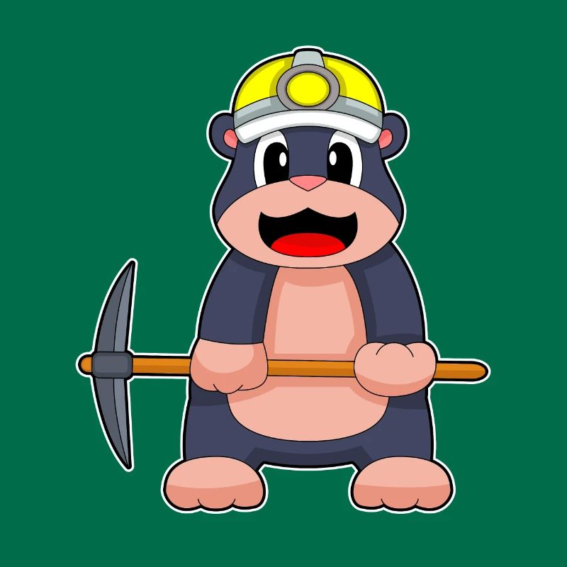 Mole, Miner, Pickaxe, Mining