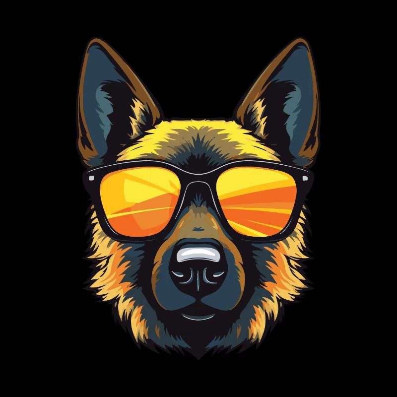 German Shepherd Dog Head Cool