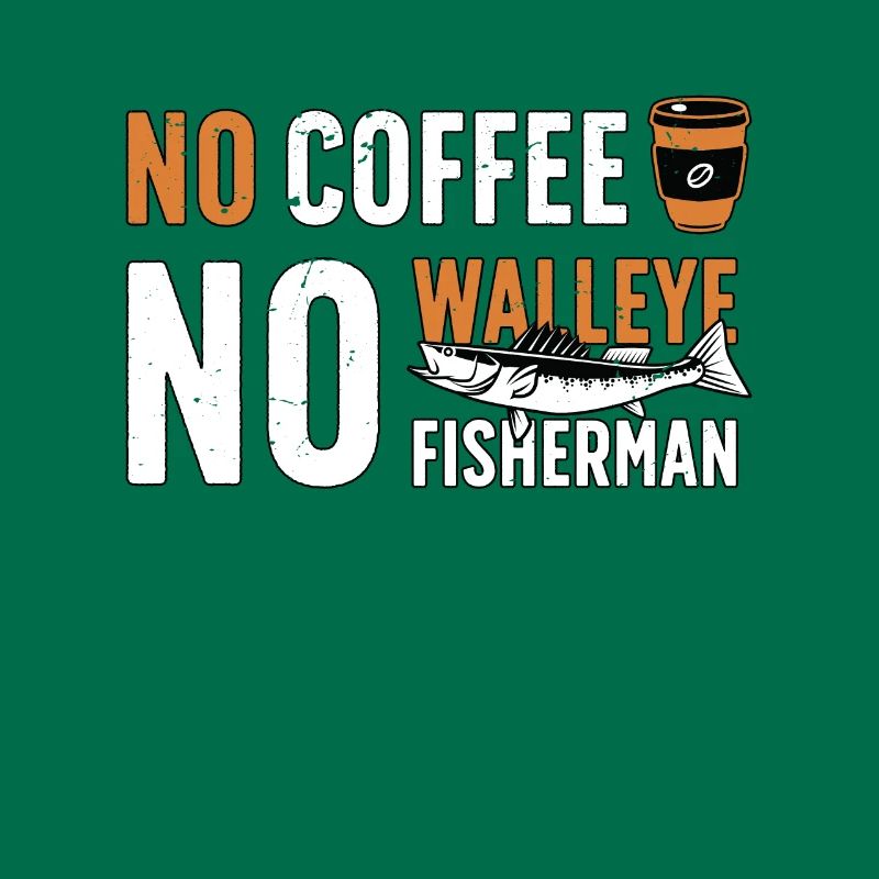 Pêcheur de doré Pas de café Pas de canne à pêche Café