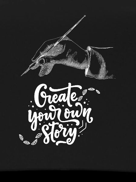 Hand illustration with inspirational message