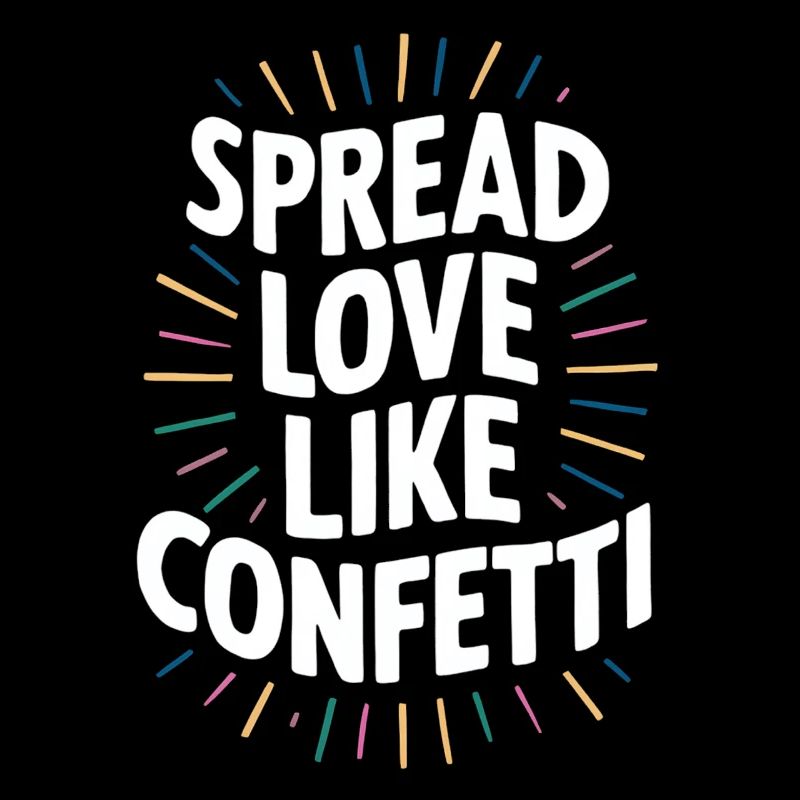 Répandez l’amour comme un message de confettis